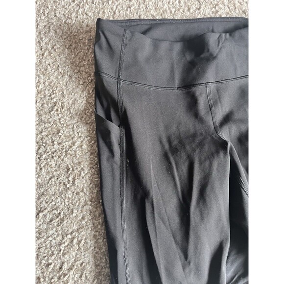 Lululemon Leggings Size 6 Black Pace Rival Crop 22" Athletic Tight w6bavs Women - Picture 3 of 7